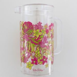 Lilly Pulitzer Pink and Green Acrylic Pitcher